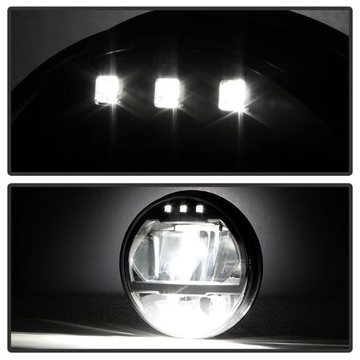 Spyder LED Crystal Black Headlights 07-18 Jeep Wrangler JK - Click Image to Close